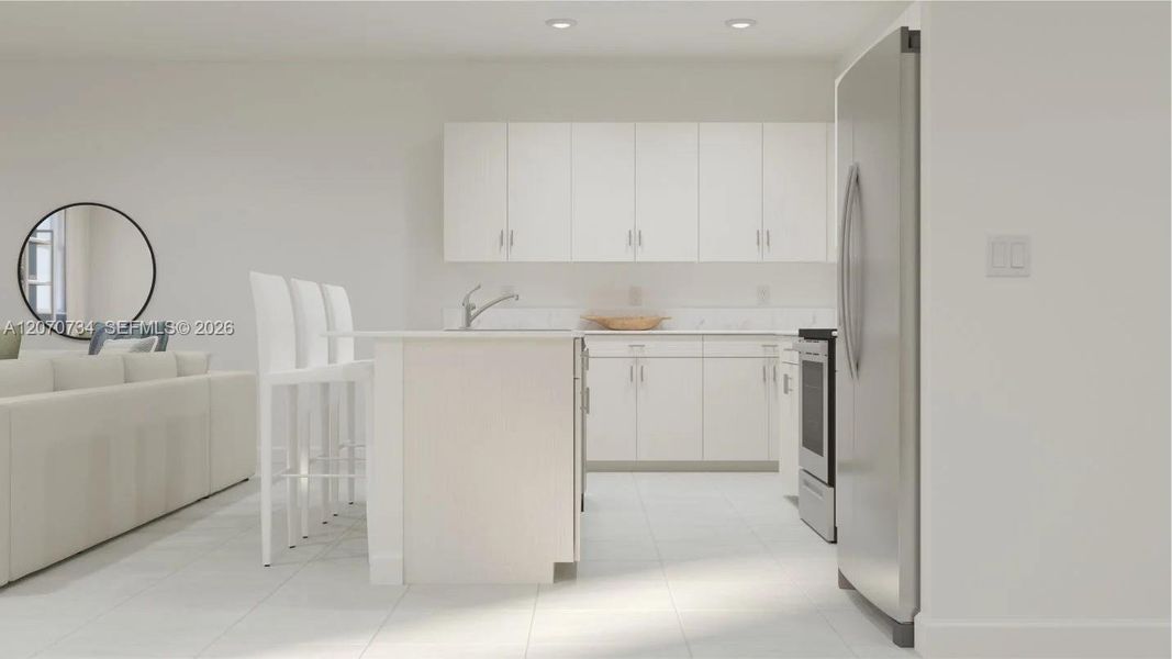 Furnished interior view inside a new home in , Miami (Image 3). Furnished interior view inside a new home in , Miami (Image 3).