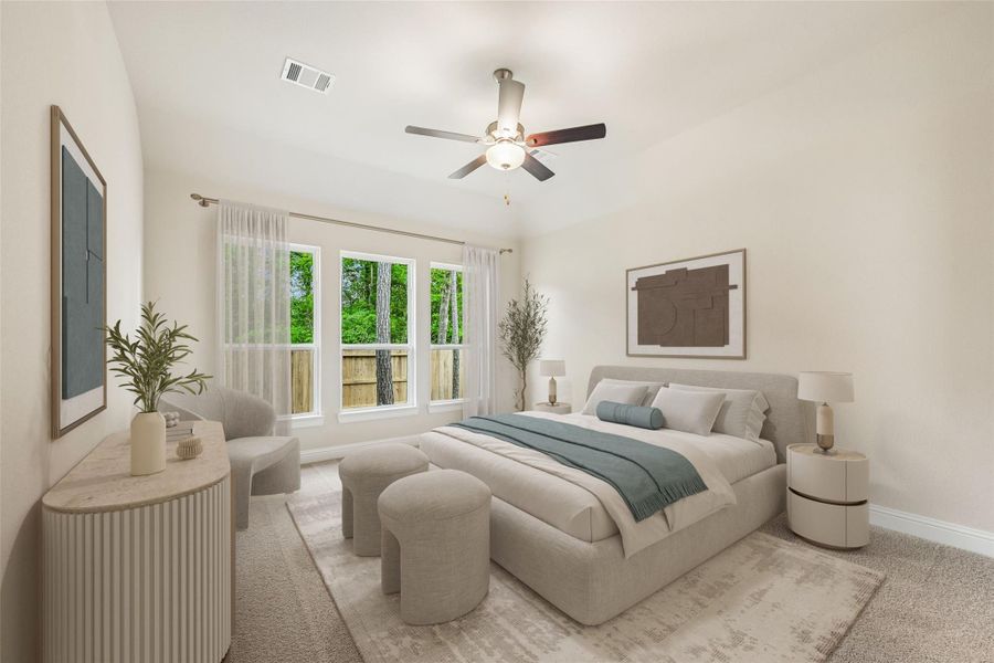 Furnished interior view inside a new home in Woodhavyn 50', Magnolia (Image 9).