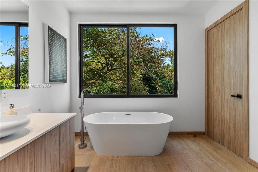 Furnished interior view inside a new home in , Miami (Image 23).