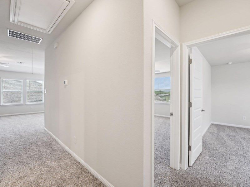 Spacious, unfurnished interior of a new home in Riverbend at Double Eagle - Boulevard Collection, Cedar Creek (Image 16). Spacious, unfurnished interior of a new home in Riverbend at Double Eagle - Boulevard Collection, Cedar Creek (Image 16).