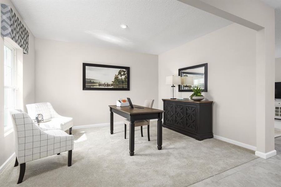 Representative furnished interior of a home built from the Willow by Ryan Homes in Vista Trace, Belleview (Image 8).