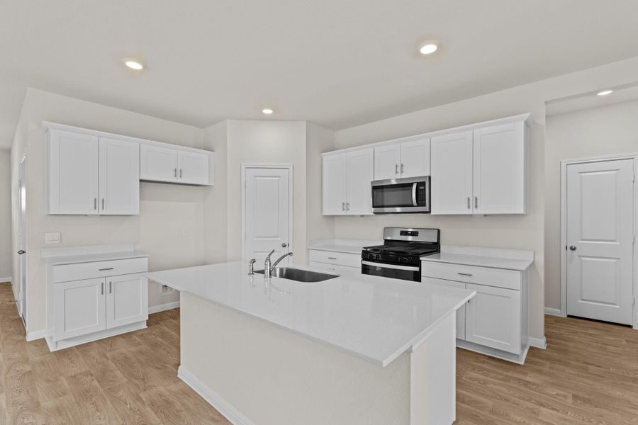 Furnished interior view inside a new home in Whisper South, San Marcos (Image 6).