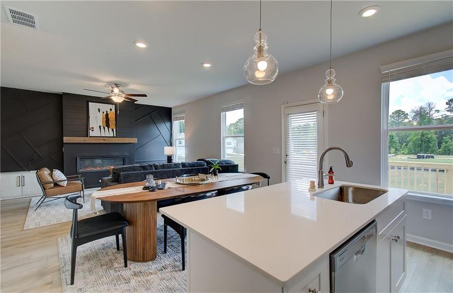 Furnished interior view inside a new home in Enclave at Evergreen, Fairburn (Image 14).