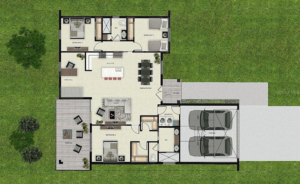 2D floor plan layout of this home in , Port Charlotte, FL (Image 3).