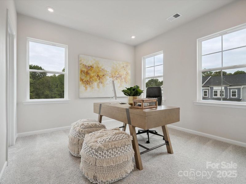 Secondary Bedroom or Home Office.  *Model Photos | Actual Finishes, Structural Selections, and Orientation May Vary.