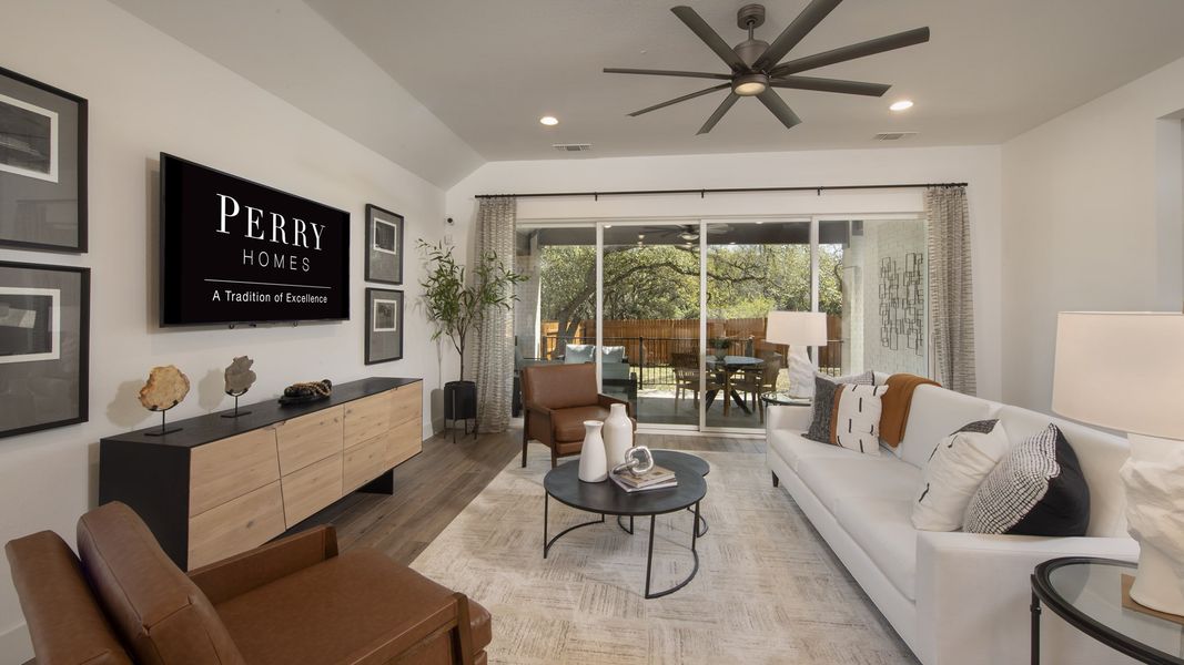 Furnished interior view inside a new home in Parkside on the River West, Georgetown (Image 14).