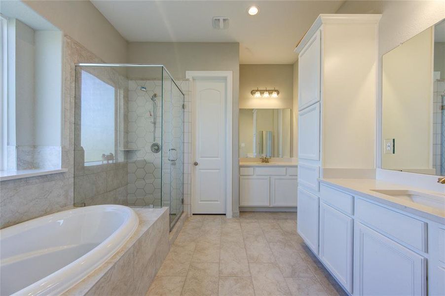 Spa-inspired master bathroom with soothing ambiance