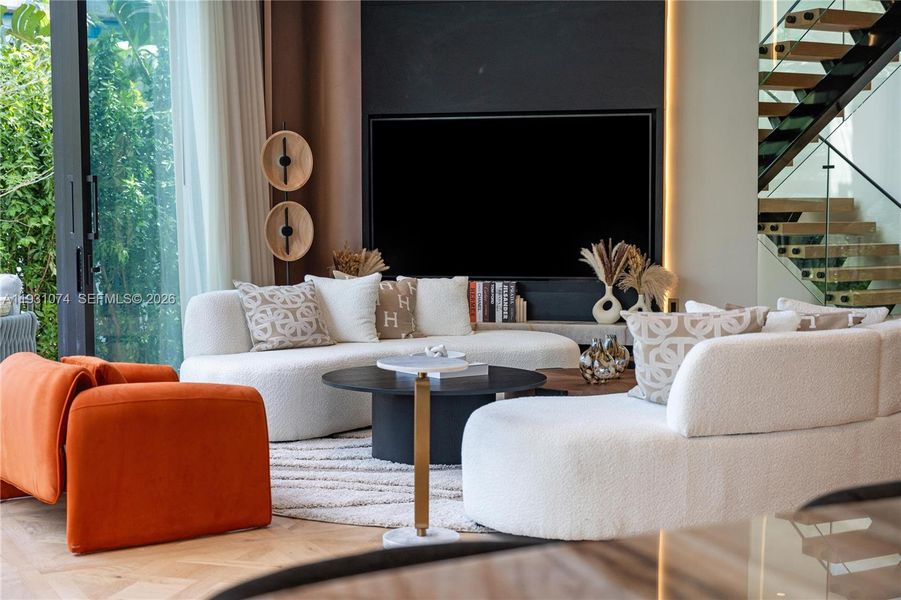 Furnished interior view inside a new home in , Miami Beach (Image 13).