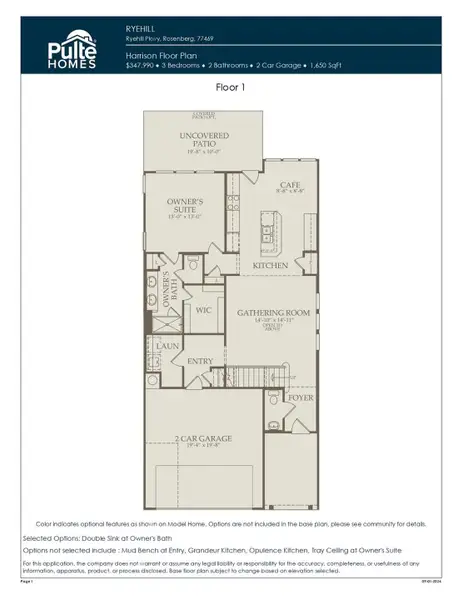 2D floor plan layout of this home in Ryehill, Sugar Land, TX (Image 2). 2D floor plan layout of this home in Ryehill, Sugar Land, TX (Image 2).