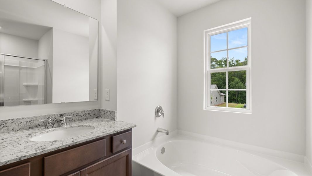 Representative furnished interior of a home built from the Hayden by D.R. Horton in Northwoods at Mirror Lake, Villa Rica (Image 13).