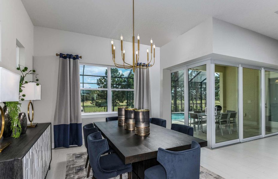 Cafe Seating Area with easy access to the outdoor lanai