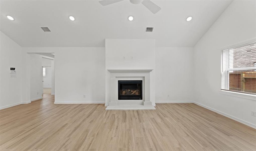 Cozy fireplace in great room (*Photo not of actual home and used for illustration purposes only.)