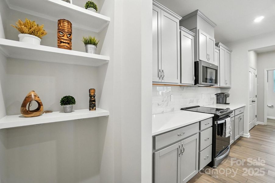 Furnished interior view inside a new home in Porter's Row, Charlotte (Image 8). Furnished interior view inside a new home in Porter's Row, Charlotte (Image 8).