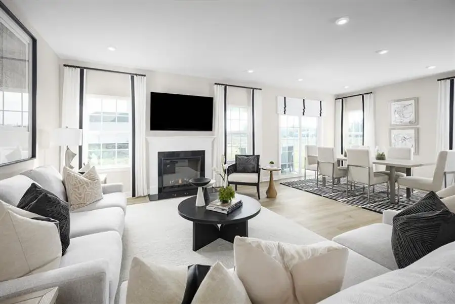 Representative furnished interior of a home built from the Greenwood by Ryan Homes in Windsor Estates, Walhalla (Image 6).