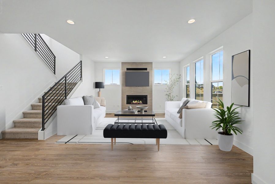 Furnished interior view inside a new home in West Grange, Longmont (Image 5).
