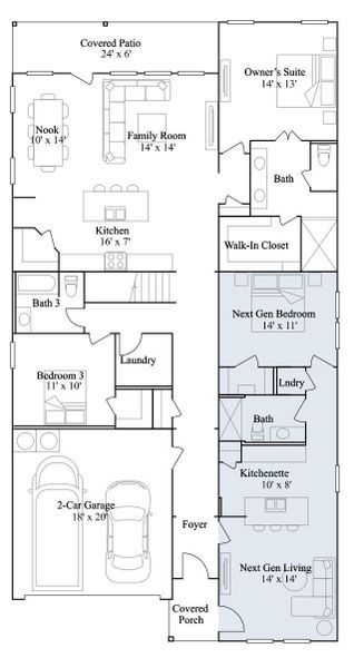 2D floor plan layout of this home in Windrose Green, Angleton, TX (Image 2). 2D floor plan layout of this home in Windrose Green, Angleton, TX (Image 2).