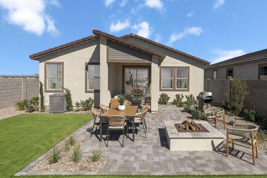 Representative exterior details of a home built from the 1439 Modeled by KB Home in The Traditions at Teravalis, Buckeye (Image 3).