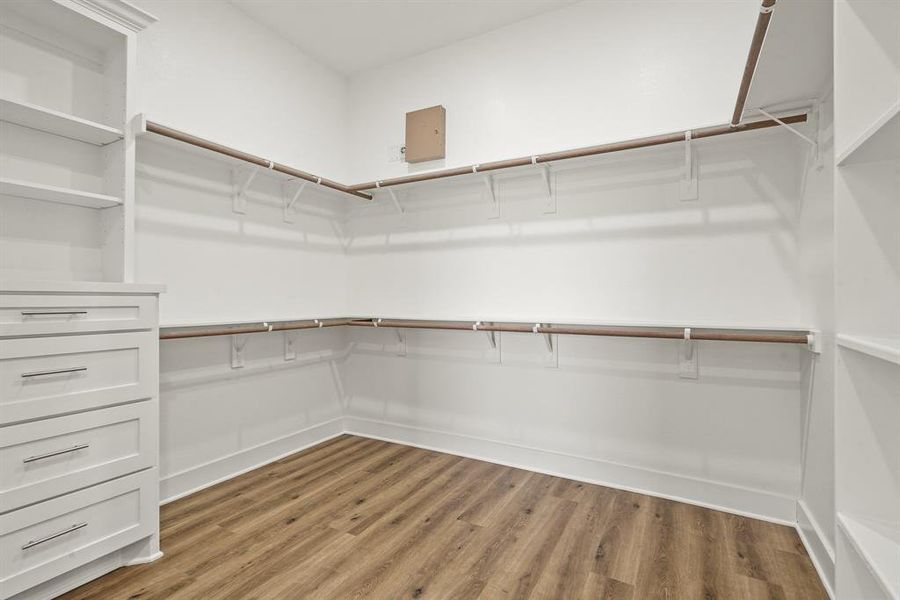 The Closet is dreamy! Equipped with built-in shelving, drawers, and hanging space, this Closet is sure to suit your needs - and more! But it gets even better. The Closet has direct access to the Laundry Room!