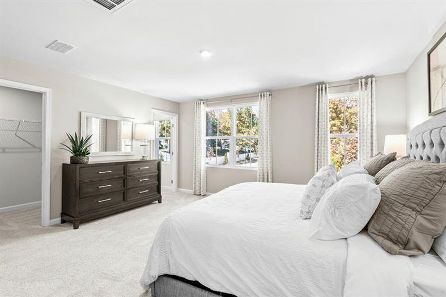 Representative furnished interior of a home built from the Woodford by Ryan Homes in Oakwood Trace, Fairburn (Image 25).