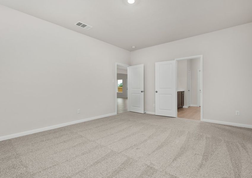 The master suite has a large bedroom, ensuite bathroom and a walk-in closet. The master suite has a large bedroom, ensuite bathroom and a walk-in closet.