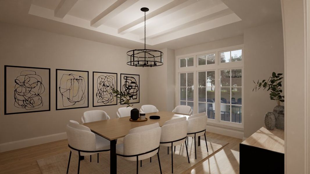 Representative furnished interior of a home built from the The Poppy by Ken Harvey Homes in Carriage Farms, Raleigh (Image 8).