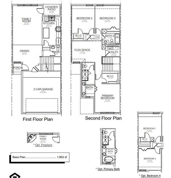 2D floor plan layout for the Baine - INT by Megatel Homes in Windhaven Crossing, Lewisville, TX (Image 2). 2D floor plan layout for the Baine - INT by Megatel Homes in Windhaven Crossing, Lewisville, TX (Image 2).