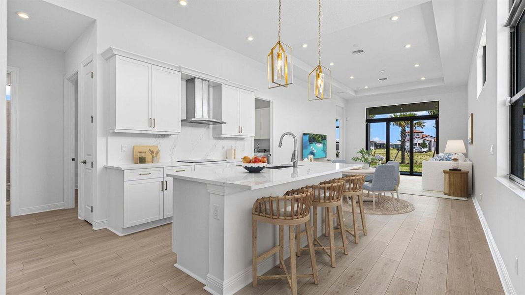 Kitchen staged