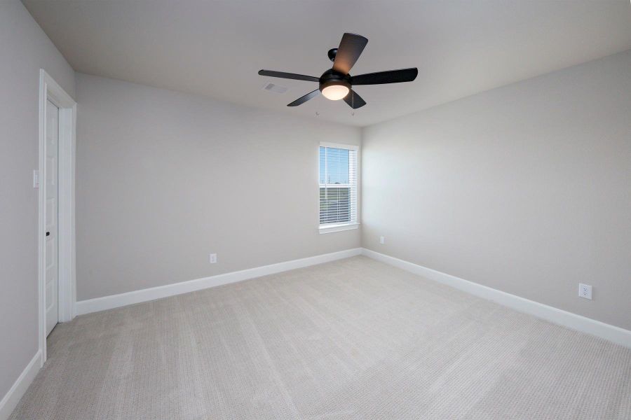 Every bedroom is generously sized and includes a large closet.