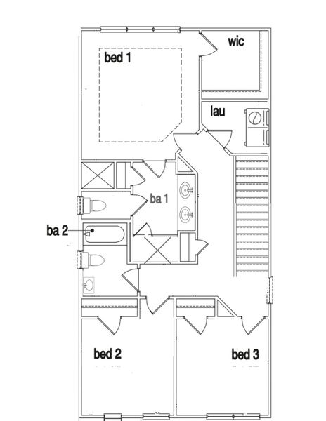 2D floor plan layout for the Rutherford by D.R. Horton in Overlook at Peachtree Corners, Peachtree Corners, GA (Image 5). 2D floor plan layout for the Rutherford by D.R. Horton in Overlook at Peachtree Corners, Peachtree Corners, GA (Image 5).