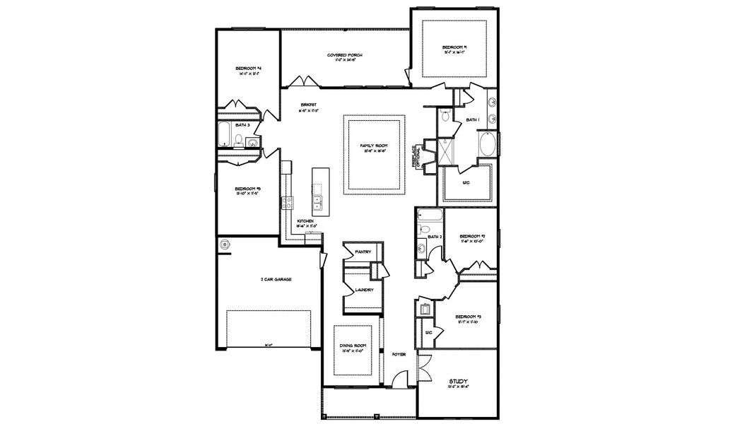 2D floor plan layout of this home in Owl's Head Farms, Freeport, FL (Image 3).