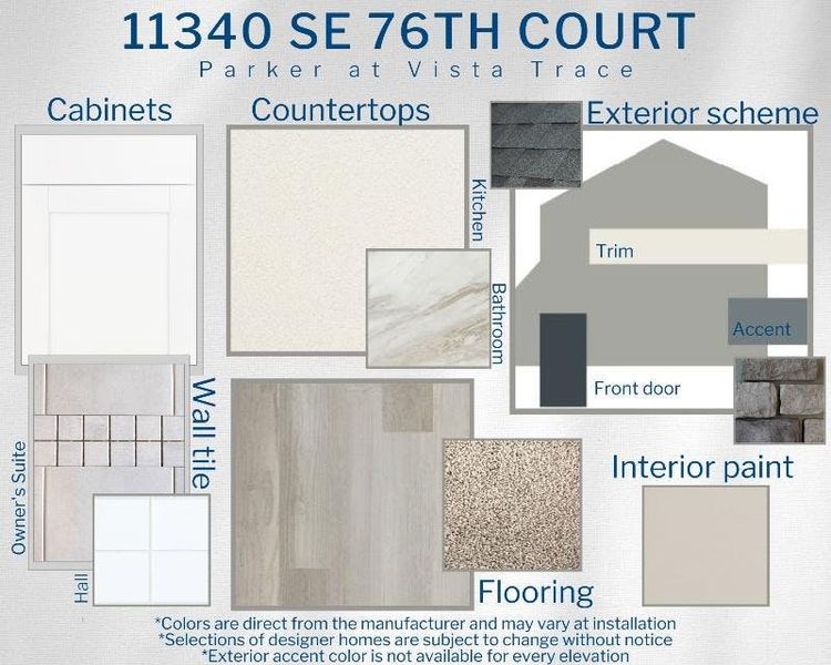 Parker - Colors for this home