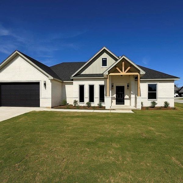 Landscaping and sod are computer generated Landscaping and sod are computer generated