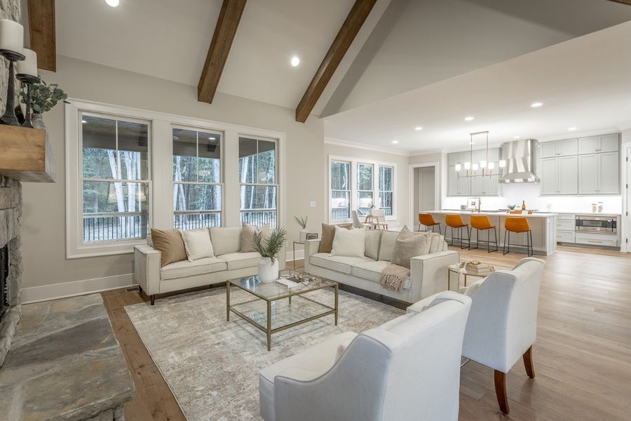 Representative furnished interior of a home built from the Winterbrook B by Riverstone Construction, LLC in River Gorge Ranch, River Gorge Ranch (Image 13).