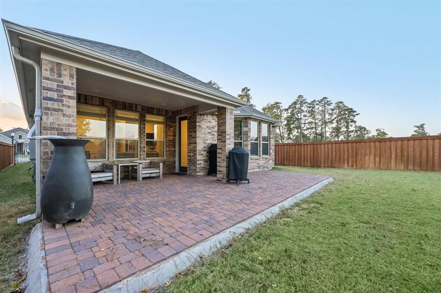 Extended patio for entertaining.