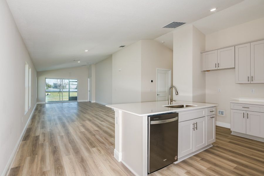 Representative furnished interior of a home built from the Bismark by Casa Fresca Homes in Cherrywood Preserve, Ocala (Image 8). Representative furnished interior of a home built from the Bismark by Casa Fresca Homes in Cherrywood Preserve, Ocala (Image 8).