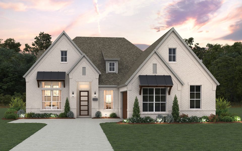 Representative exterior photo of a completed home built from the Springport II – 65' by Chesmar Homes in The Grove Frisco, Frisco, TX (Image 4).