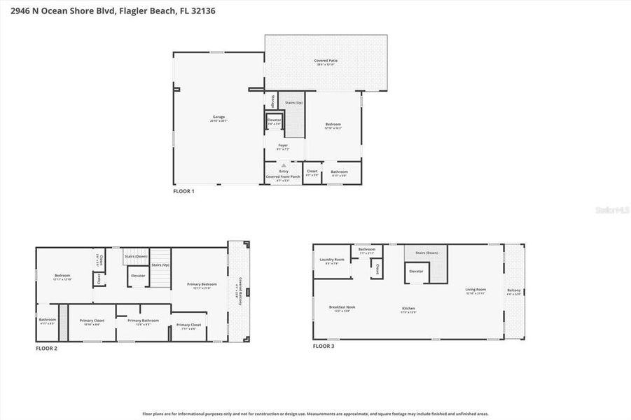 2D floor plan layout of this home in , Flagler Beach, FL (Image 36).
