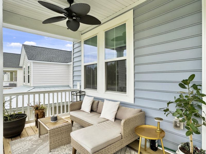 Exterior details and patio area of a home in Sweetgrass at Summers Corner, Summerville (Image 24). Exterior details and patio area of a home in Sweetgrass at Summers Corner, Summerville (Image 24).