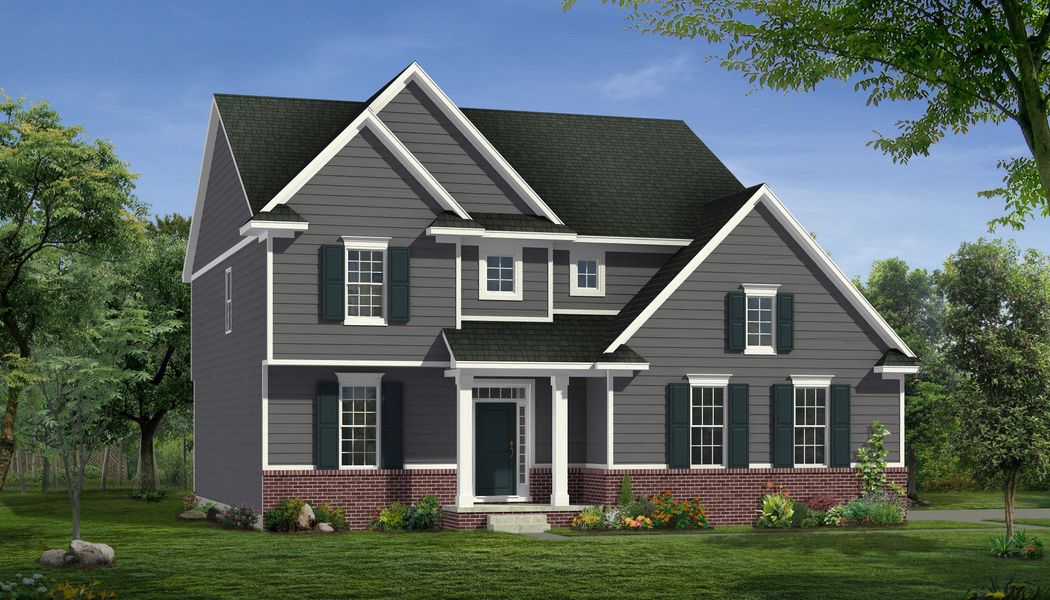 Representative exterior photo of a completed home built from the The Chesterfield Side Entry by Norfolk Homes in Fosdick Glen of Saline, Saline, MI (Image 30).