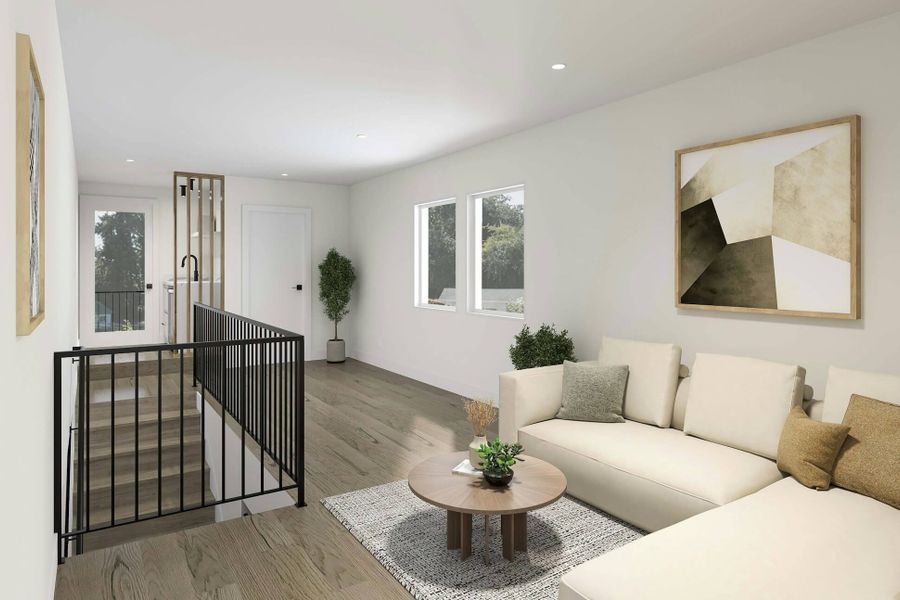 Furnished interior view inside a new home in , Denver (Image 6).
