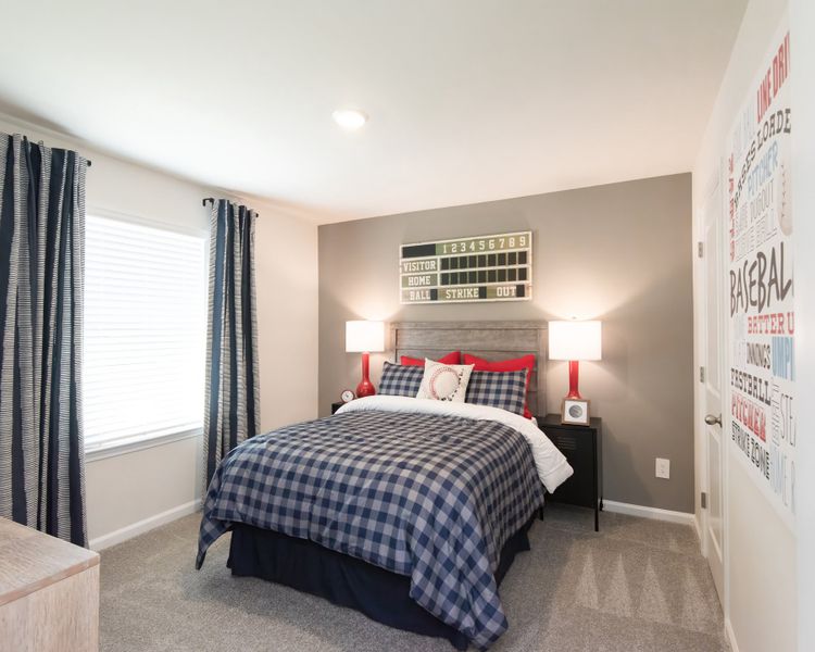 The Roswell floorplan features three secondary bedrooms. The Roswell floorplan features three secondary bedrooms.