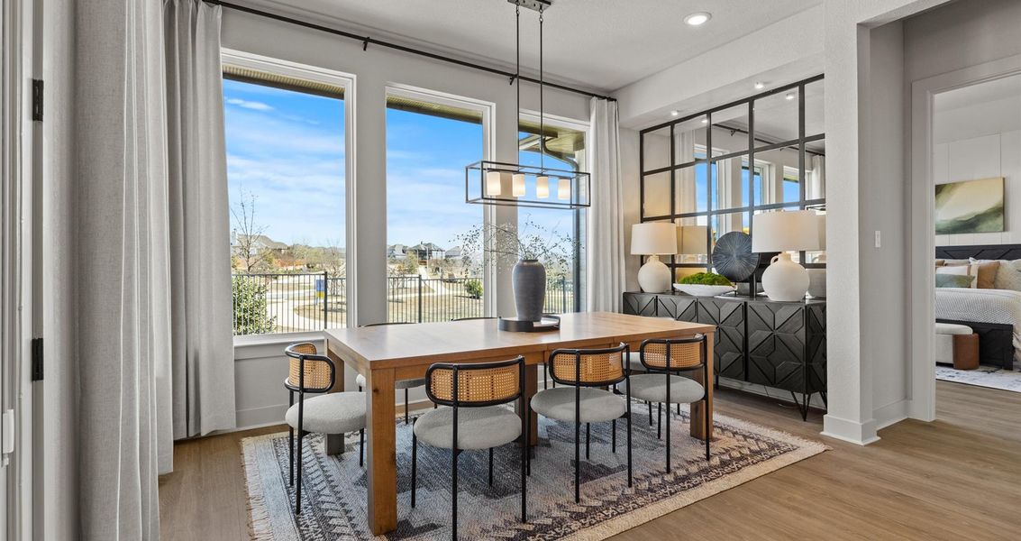 Representative furnished interior of a home built from the Malia by Chesmar Homes in Sunfield, Buda (Image 9).