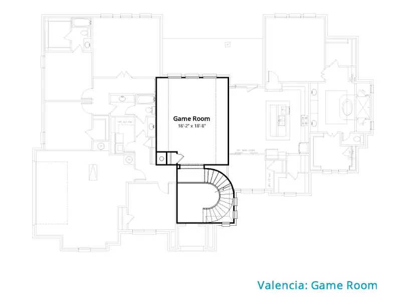 2D floor plan layout for the Valencia by John Houston Homes in Tuscan Estates, undefined, TX (Image 3). 2D floor plan layout for the Valencia by John Houston Homes in Tuscan Estates, undefined, TX (Image 3).