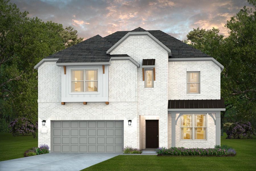 Representative exterior photo of a completed home built from the Rainier by Pulte Homes in Davis Ranch, San Antonio, TX (Image 2). Representative exterior photo of a completed home built from the Rainier by Pulte Homes in Davis Ranch, San Antonio, TX (Image 2).