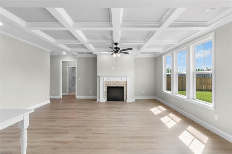 Living Room with Fireplace | 5511 Sweetwater Drive, Cozy Family Space Living Room with Fireplace | 5511 Sweetwater Drive, Cozy Family Space