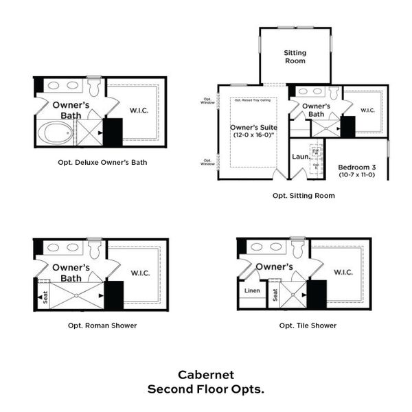 2D floor plan layout of this home in Sidney Creek Single Family, Zebulon, NC (Image 4).
