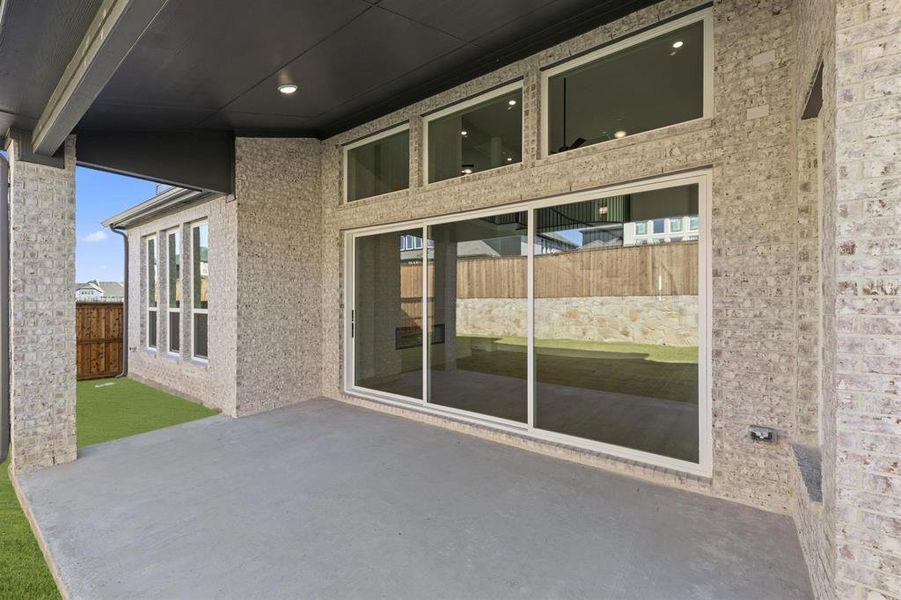 Exterior details and patio area of a home in Wellspring Estates, Celina (Image 3). Exterior details and patio area of a home in Wellspring Estates, Celina (Image 3).