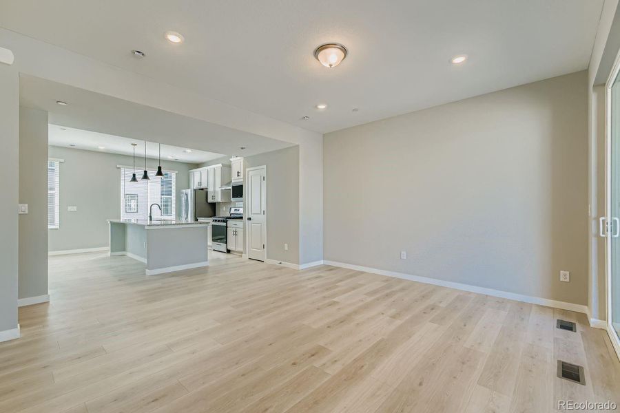 Great room wired for ceiling fan