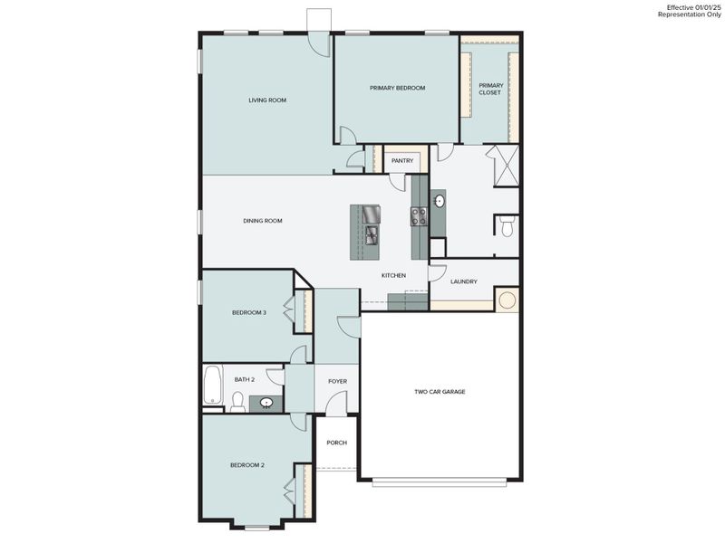 2D floor plan layout for the 1754 by Brohn Homes in Harvest Ridge, Elgin, TX (Image 1). 2D floor plan layout for the 1754 by Brohn Homes in Harvest Ridge, Elgin, TX (Image 1).