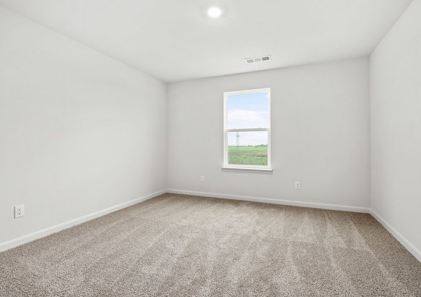 The secondary bedrooms are a great space for guest rooms or children's bedrooms.